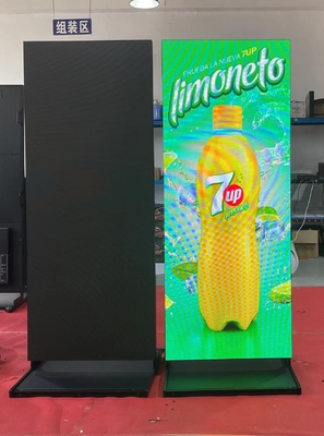 El piso que coloca muestras del cartel de P2 LED la pantalla táctil para la demostración video