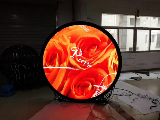 Forma circular echada a un lado doble de la pantalla video al aire libre de la publicidad 400W