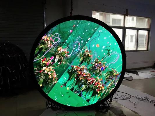 Forma circular echada a un lado doble de la pantalla video al aire libre de la publicidad 400W