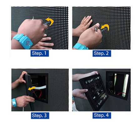Cabinet Size 500mm X 500mm Front Removable Module with High Resolution 64 X 64 Pixel Display