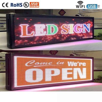Indicadores de pantalla de ventana de LED de desplazamiento programable 40 * 8 pulgadas