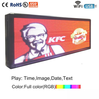 Las muestras de la exhibición de la ventana del mensaje de publicidad LED suben a voltaje a todo color de 110V 220V