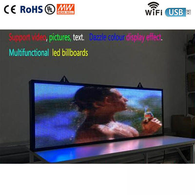 El RGB 3D efectúa la pantalla LED 7 de Wifi colorea la exhibición de mensaje de la ventana posterior