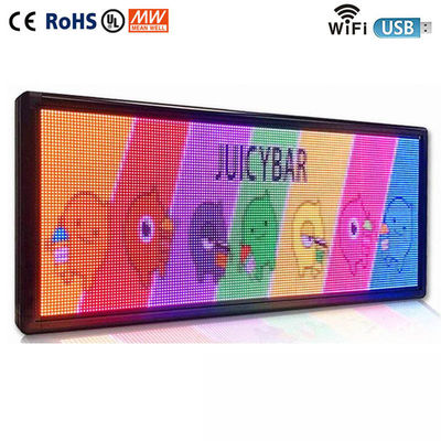 La muestra de enrollamiento interior a todo color del texto del LED exhibe los 96*384cm con brillo ajustable