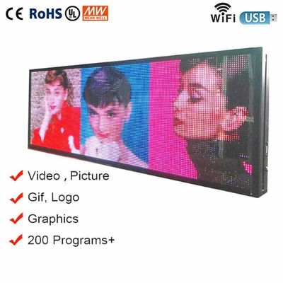Muestras a todo color de la exhibición de la ventana de P10 P5 RGB LED para la publicidad de Windows de la tienda