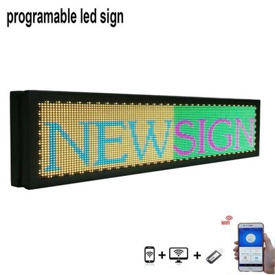 La ventanilla del coche llevada programable de la tablilla de anuncios de 7 colores USB WiFi llevó la exhibición