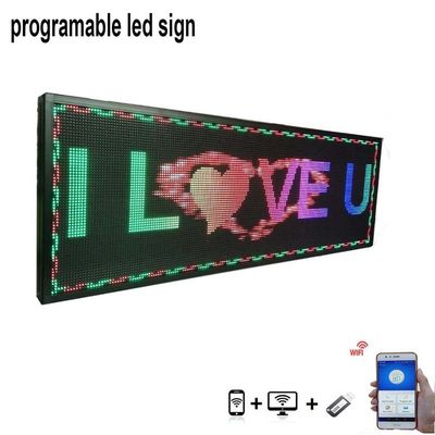 Indicadores de pantalla de ventana de LED de desplazamiento programable 40 * 8 pulgadas