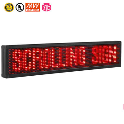 muestras de enrollamiento programables de 10m m LED, pantalla LED del texto del movimiento en sentido vertical del color rojo