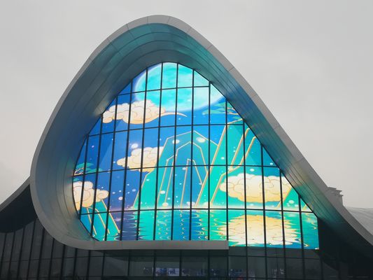 La pantalla transparente de P12 LED, 5000cd ve a través la pantalla del LED