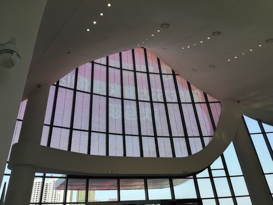 Grueso transparente de cristal de la cortina 72m m de P15 LED para la tienda 4S
