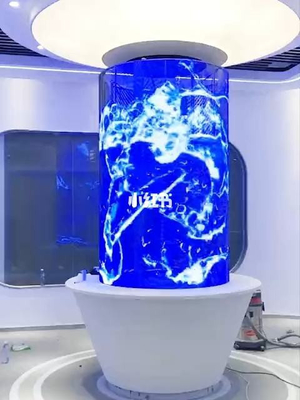 Cilindro P3.9 - exhibición transparente de la estrella LED de 7,8 naciones