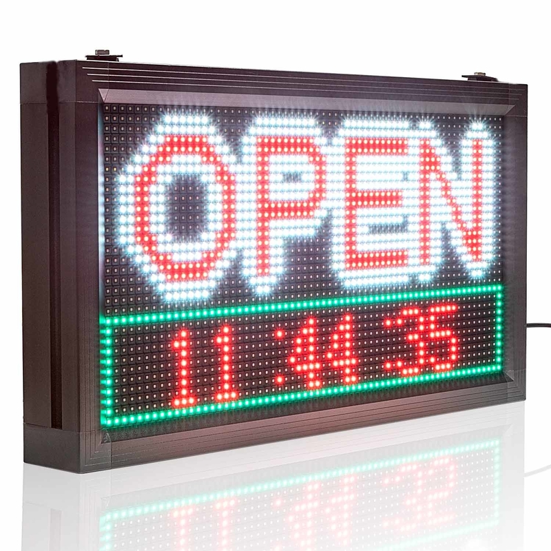 5000cd/m2 LED de enrollamiento programable firma P10 ABIERTO para el anuncio de la tienda