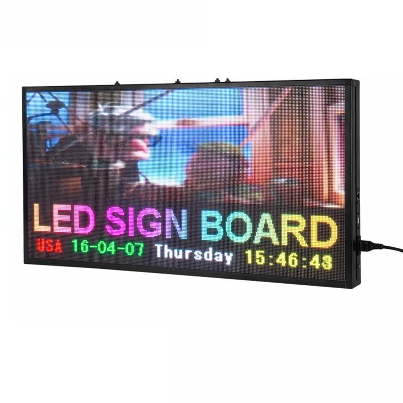 La muestra de enrollamiento interior a todo color del texto del LED exhibe los 96*384cm con brillo ajustable