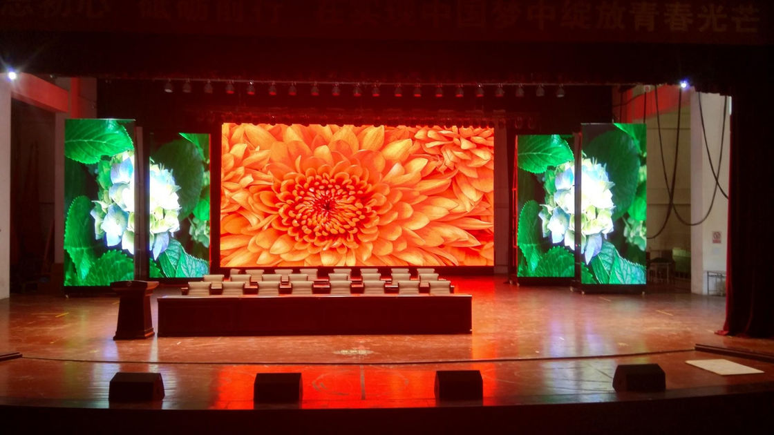 contexto de la etapa de la pantalla de 1200cd LED, negocio de publicidad video de la pared de P3 LED